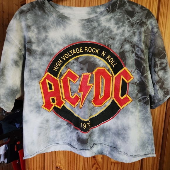 AC/DC Tops - Womens ac/DC crop sweatshirt